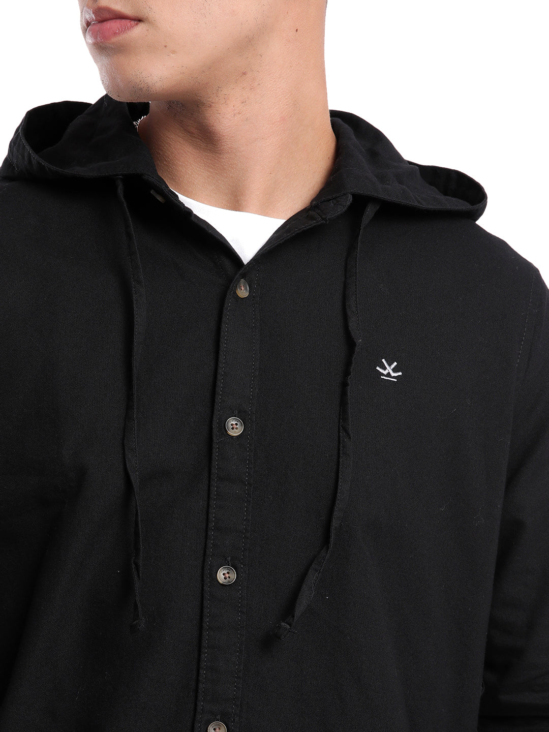 Elite Black Hooded Shirt