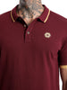 Elite Solid Maroon Tipping Polo T-Shirt