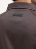 Solid Comfort Fit Zipper Jacket | Brown