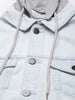 Hooded White Denim Jacket