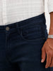 Solid Slim Fit Denim Jeans | Dark Blue
