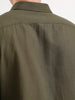 Solid Slim Fit Linen Blend Shirt  | Olive