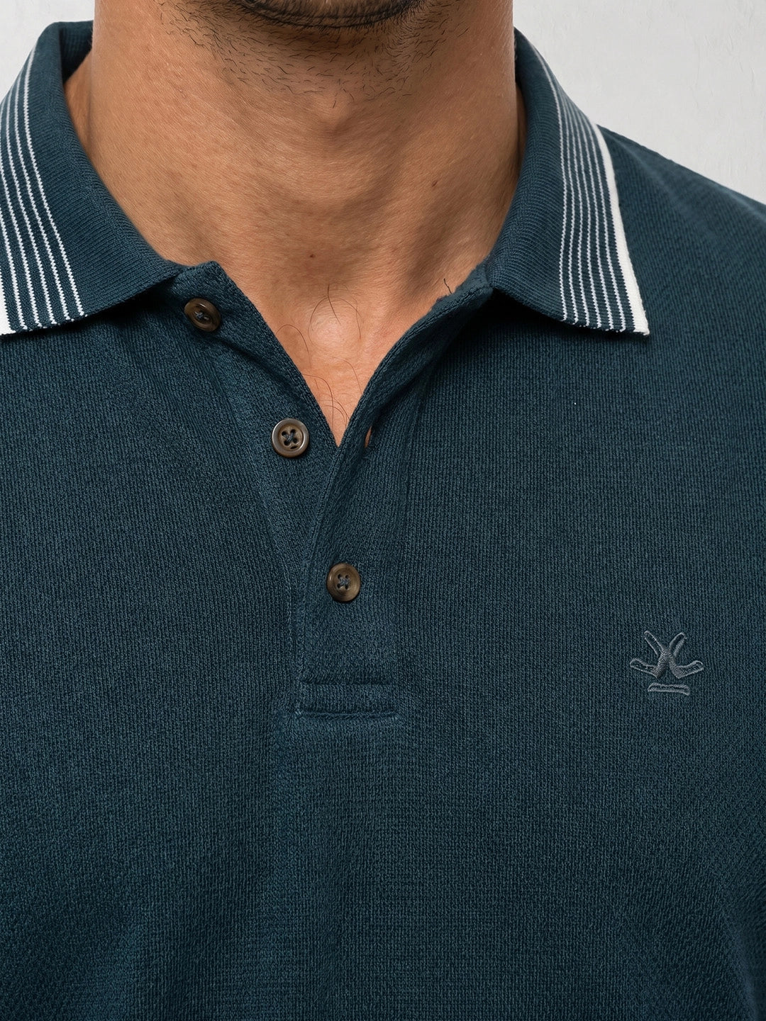 Slim Fit Tipping Collar Polo T-Shirt | Dark Blue
