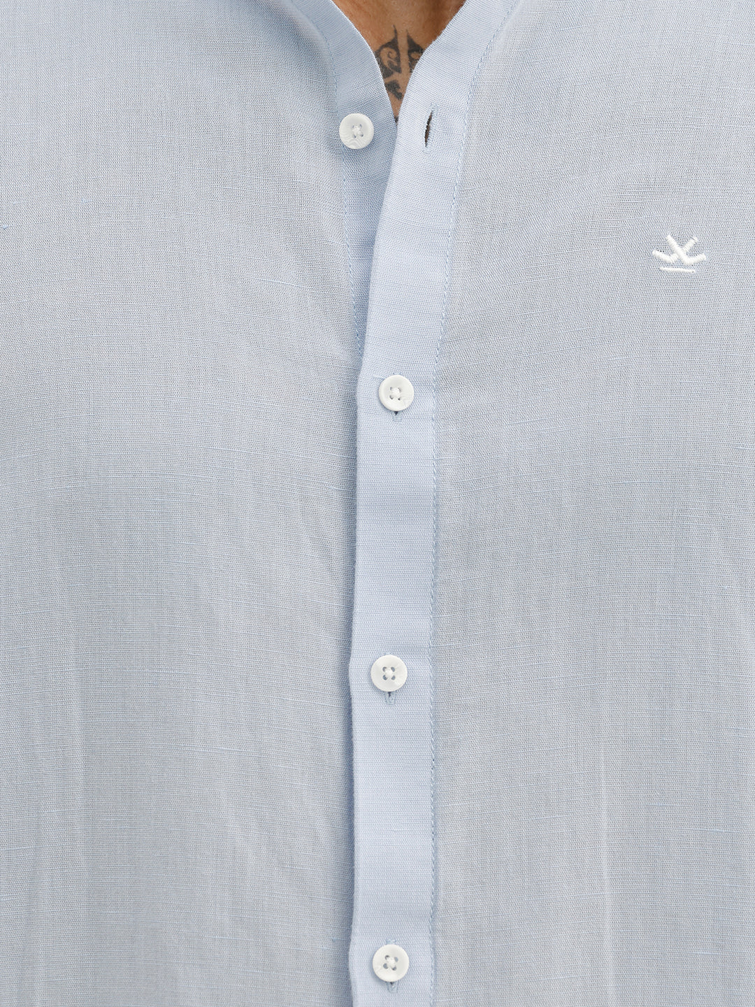 Solid Slim Fit Full Sleeve Shirt | Blue