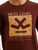 Slim Fit Placement Printed T-Shirt | Brown