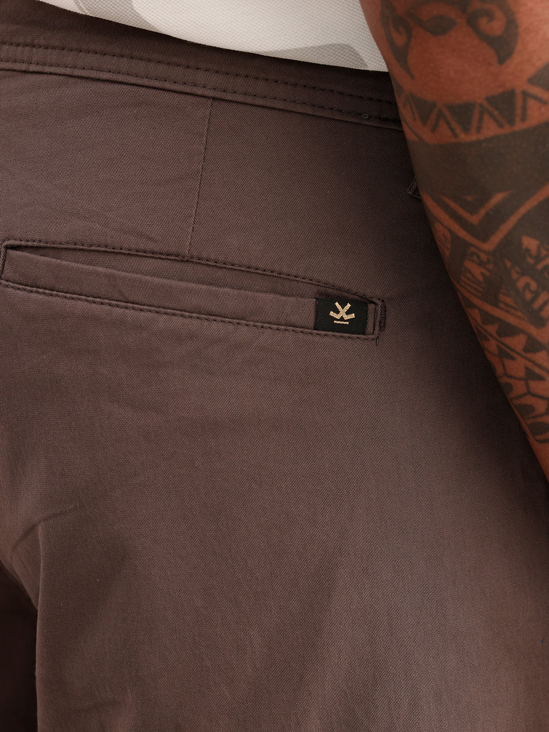 Solid Straight Fit Pleated Trouser | Grey