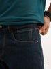 Solid Relaxed Fit Denim Jeans | Dark Blue