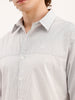 Comfort Fit Checkered Shirt  | Grey