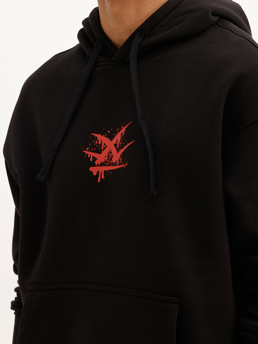 Classic Comfort Fit Back Printed Hoodie | Dark Green