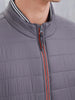 Men's Solid Casual Puffer Jacket | Grey