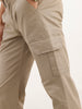 Solid Straight Fit Utility Trouser | Beige