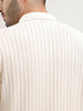 Slim Fit Textured Half Sleeve Shirt | Off White