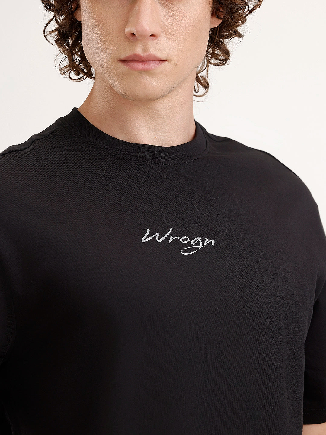 Oversized Back Printed T-Shirt | Black