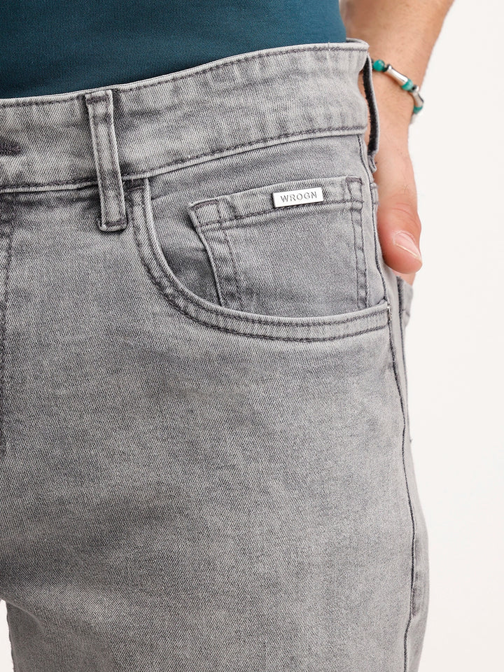 Solid Slim Fit Denim Jeans | Grey