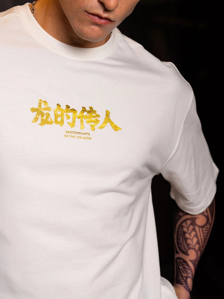 Wrogn X Aliens - The Yin-Yang Dragons | Off White T-Shirt