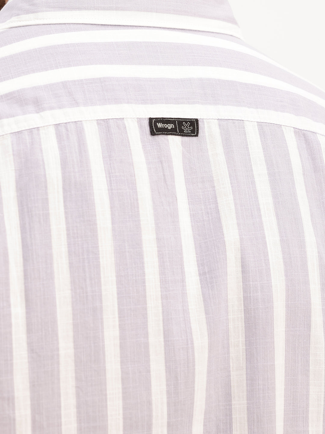 Regular Fit Striped Full Sleeve Shirt | Purple
