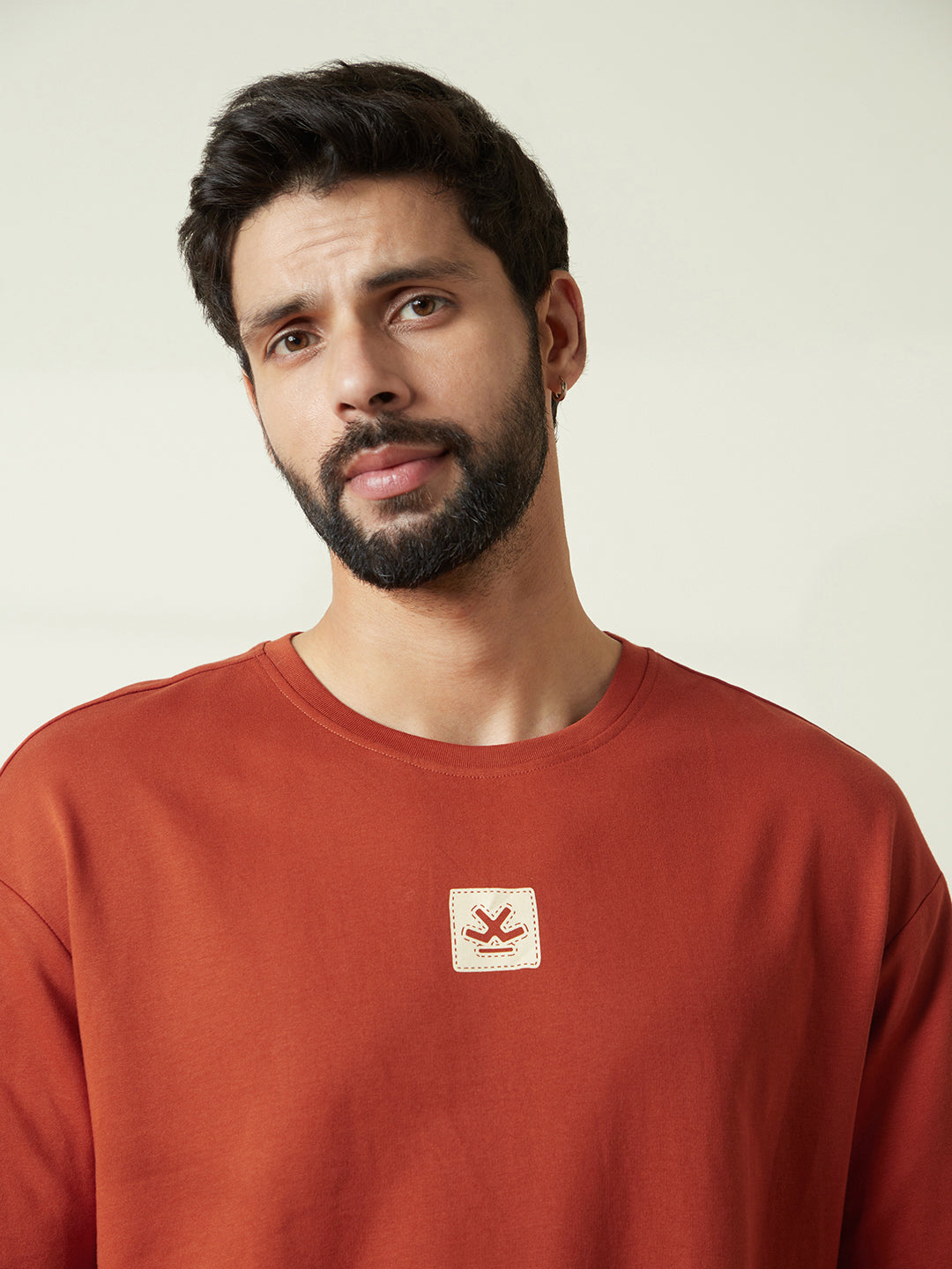 Wrogn Tropics Oversized T-Shirt in Rust