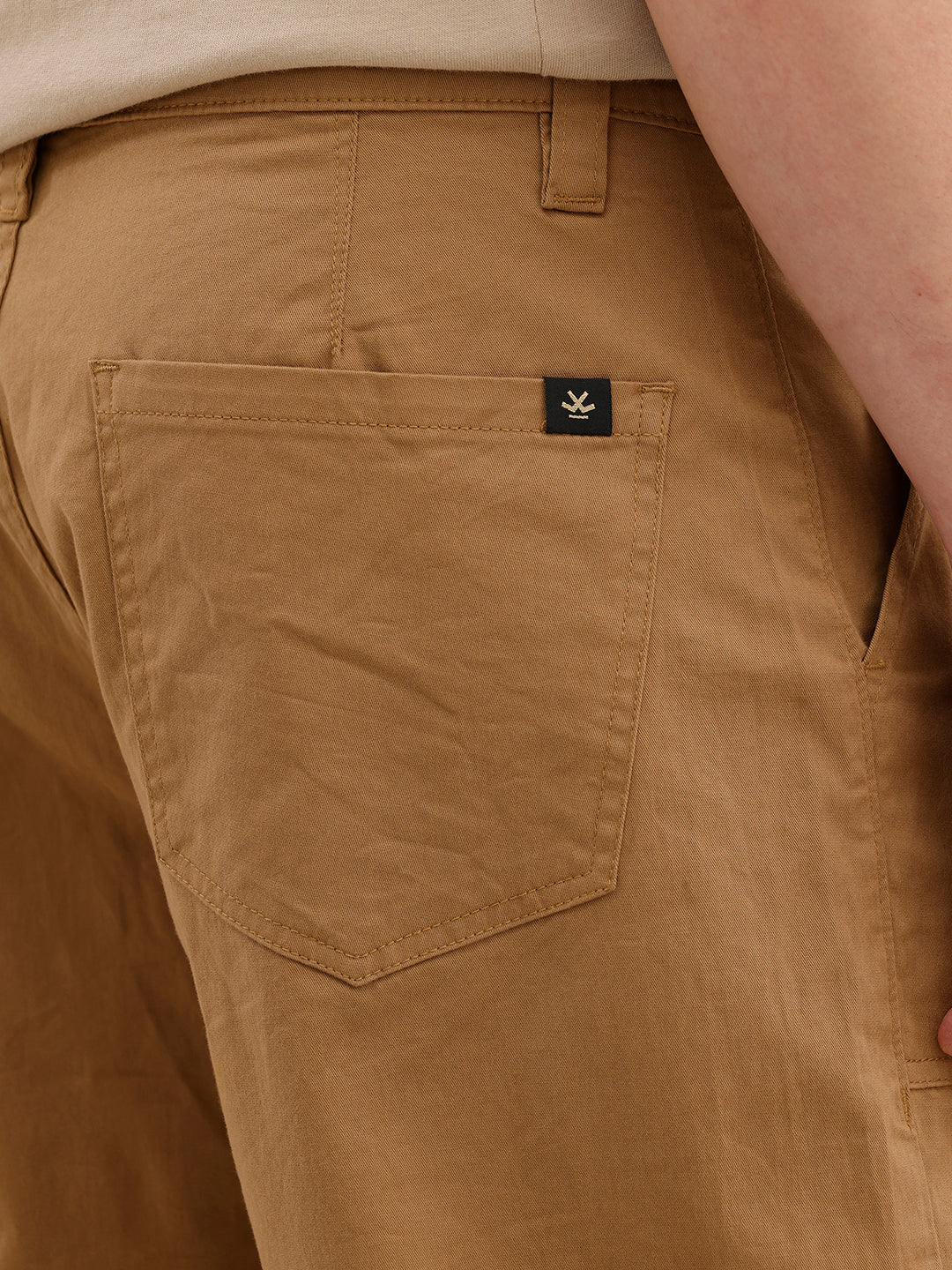 Loose Fit Solid Trouser | Khaki