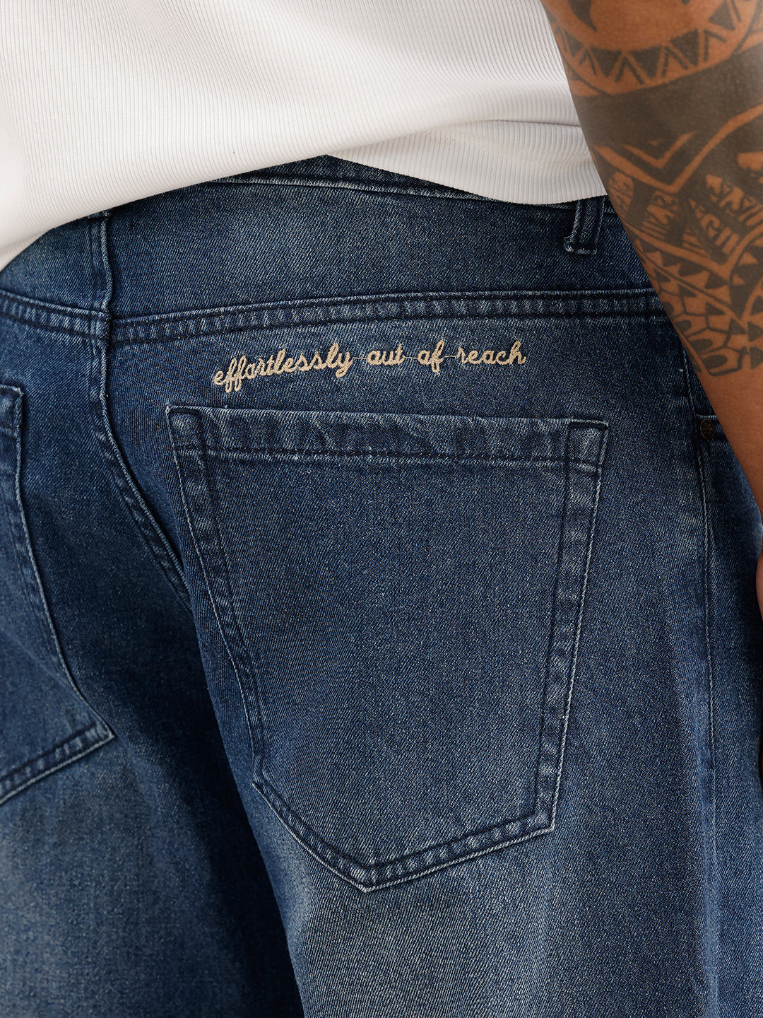 Faded Anti Fit Denim Jeans | Blue