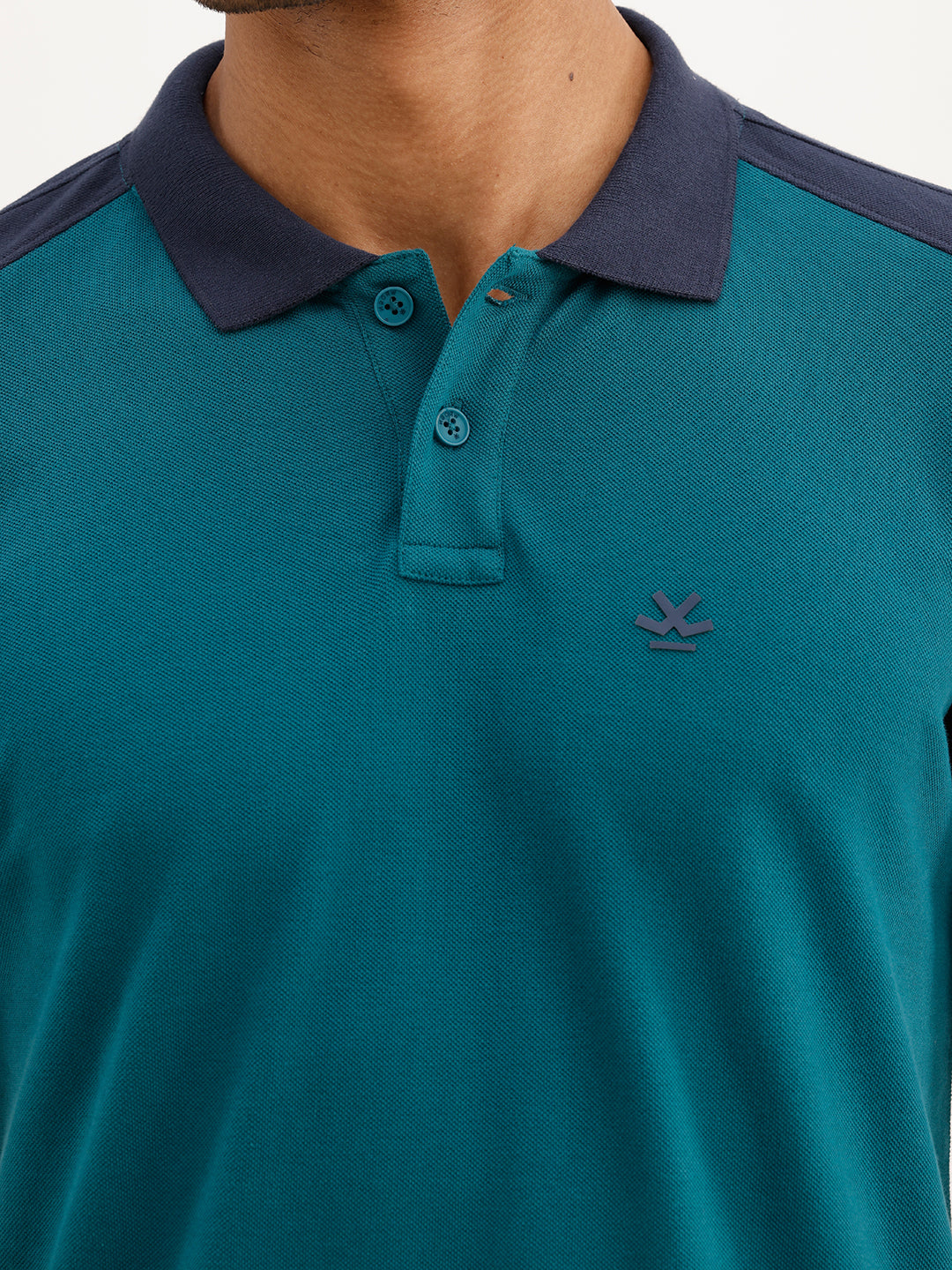 Classic Contrast Sleeves Polo T-Shirt | Teal | WWTS313F