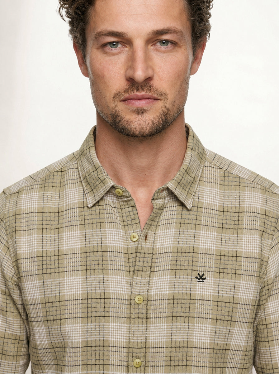 Regular Slim Fit Shirt | Green