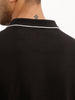 Classic Slim Fit Tipping Collar Polo T-Shirt | Black
