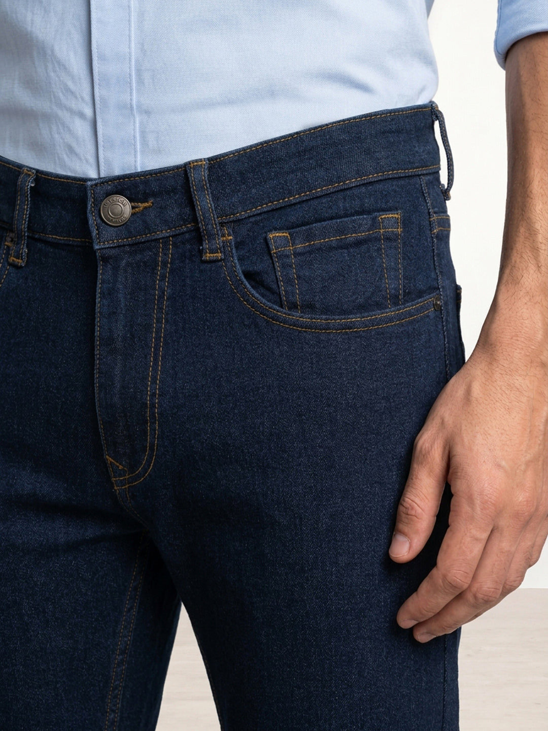 Solid Slim Fit Denim Jeans | Blue