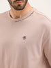 Solid HD Print T-Shirt | Brown
