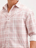 Oversized Fit Checkered Shirt  | Pink