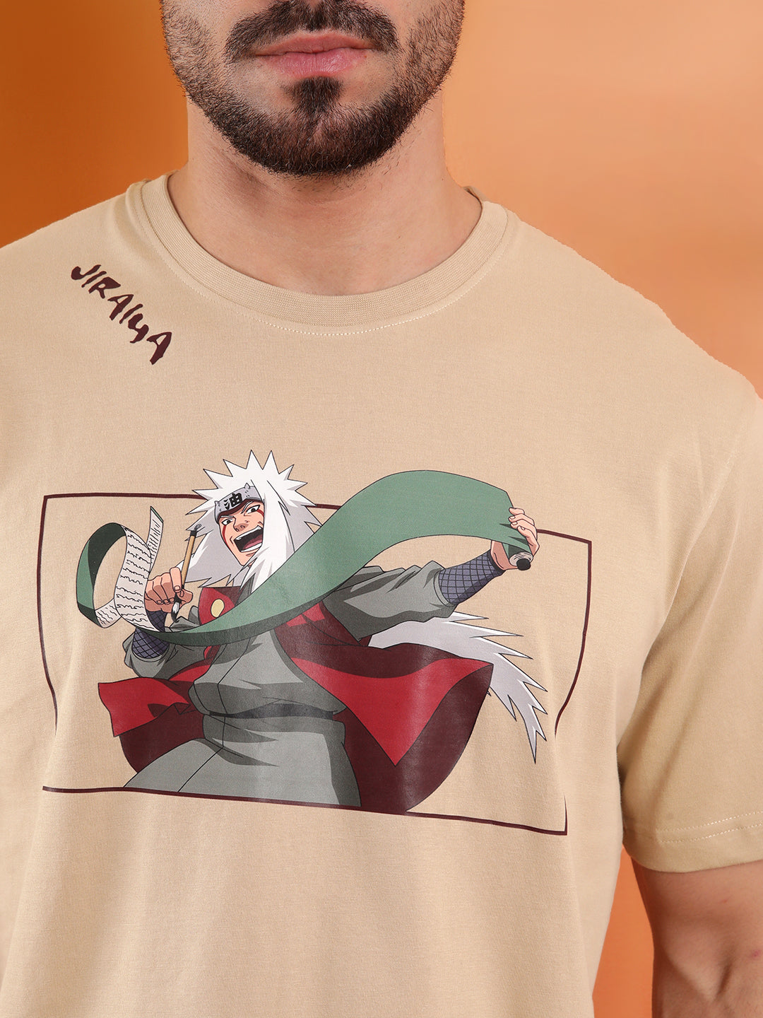 Jiraiya Sensei Beige Naruto T-Shirt