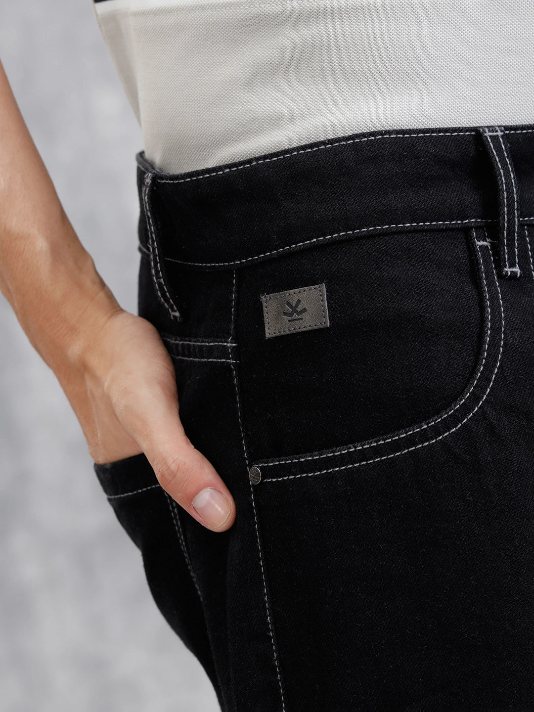 Utility Cargo Pants With Contrast Stitch Black – Wrogn