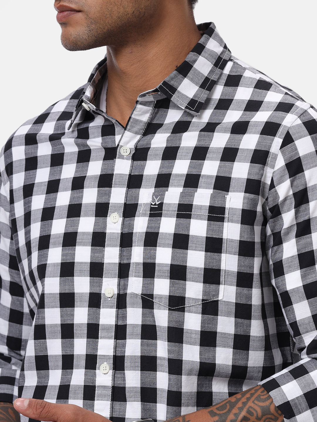 Black & White Urban Checked Shirt