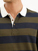 Classic Contrast Collar Full Sleeve Polo T-Shirt | Olive