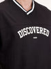 Oversized Contrast Collar T-Shirt | Black
