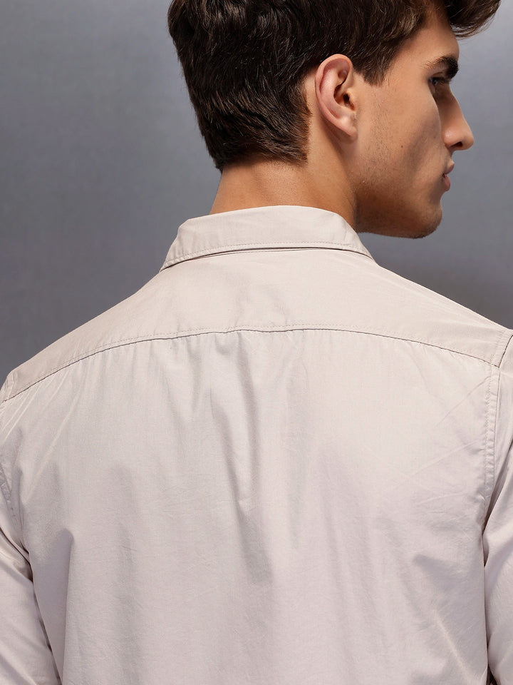 Men's Casual Regular Fit Shirt  | Grey