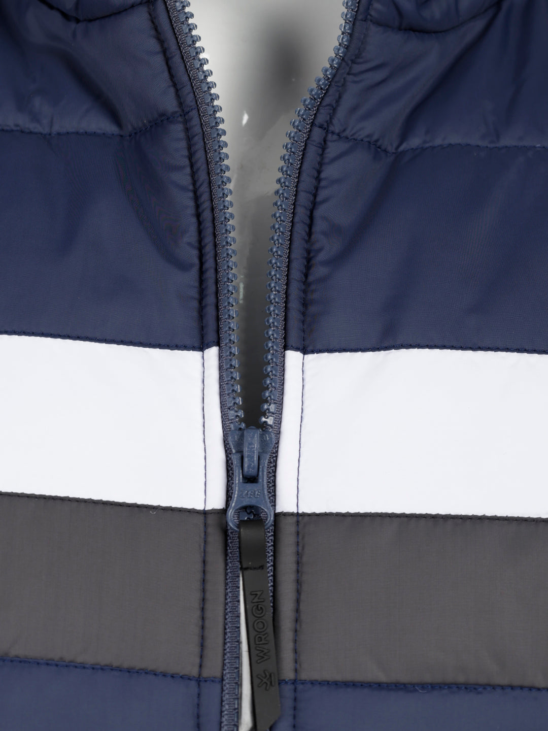 Solid Regular Fit Puffer Jacket | Dark Blue