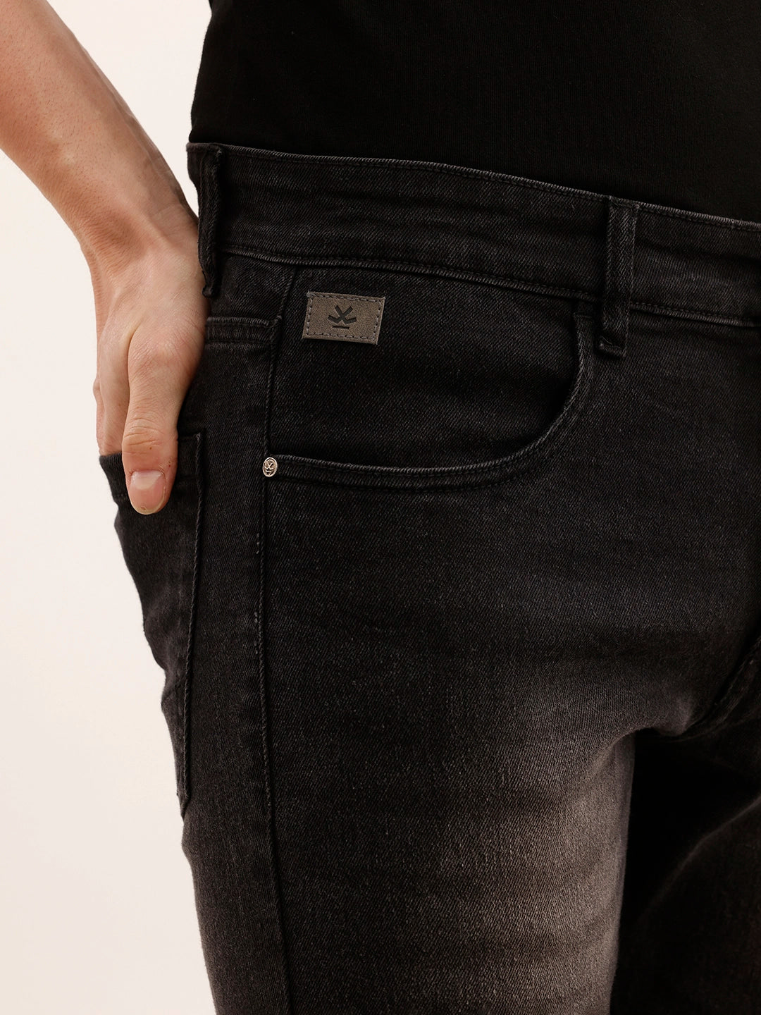 Faded Slim Fit Denim Jeans | Charcoal