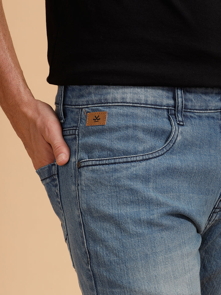 Heavy Fade Slim Fit Jeans | Blue