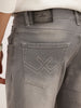 Washed Straight Fit Denim Jeans | Light Grey
