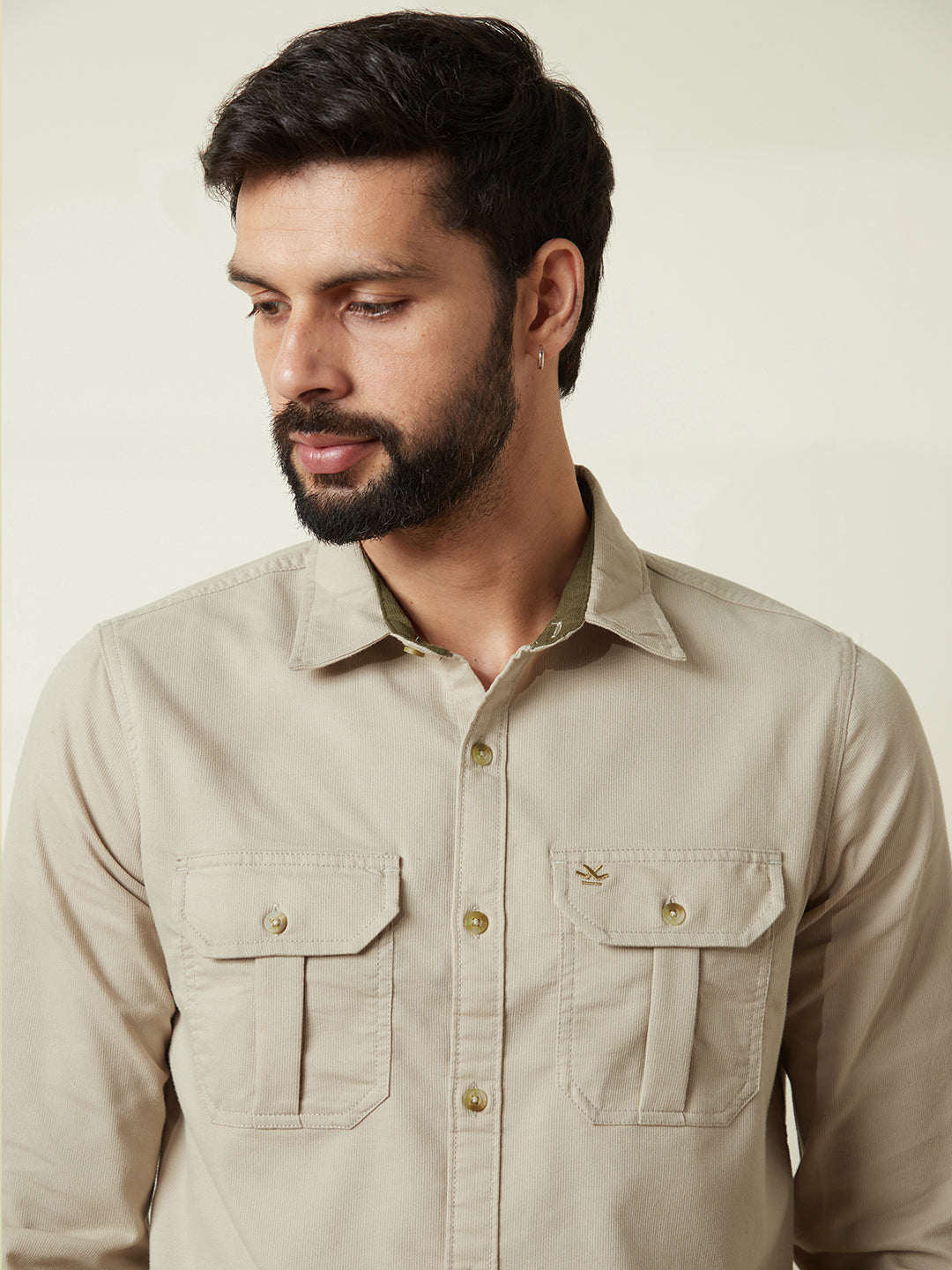 Slim Fit Double Pocket Shirt