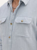 Slim Fit Solid Full Sleeve Shirt | Light Blue