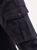 Solid Straight Fit Cargo  | Black