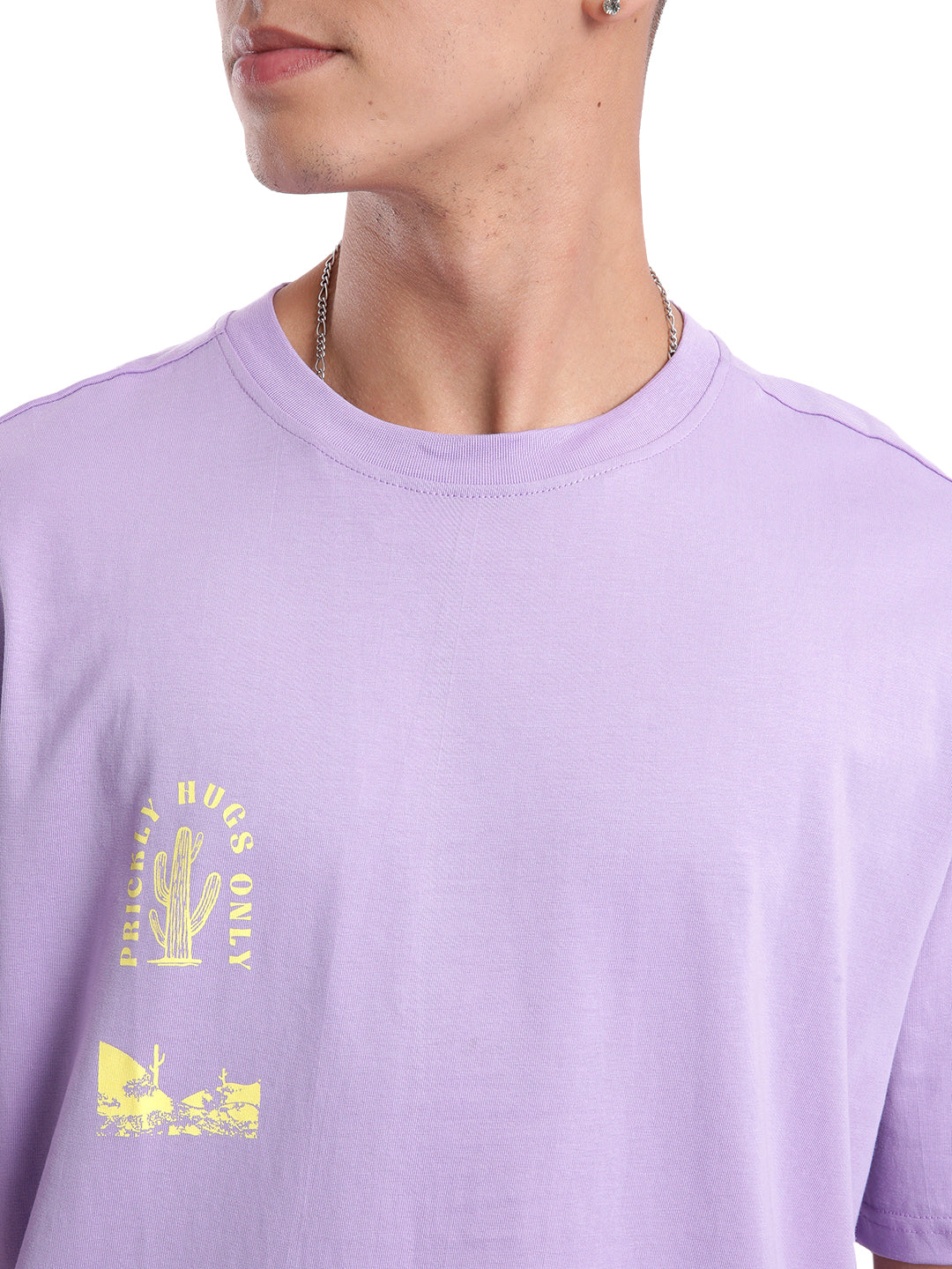 Elite Purple Printed Oversized T-Shirt