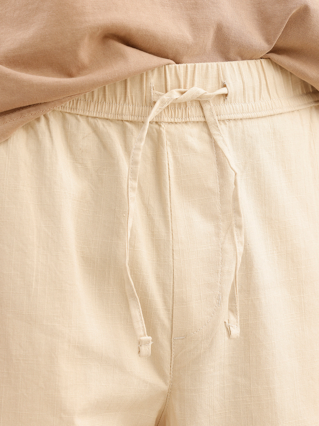 Classic Solid Loose Fit Trouser | Beige