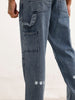 Men's Casual Loose Fit Carpenter Jeans | Med Stone