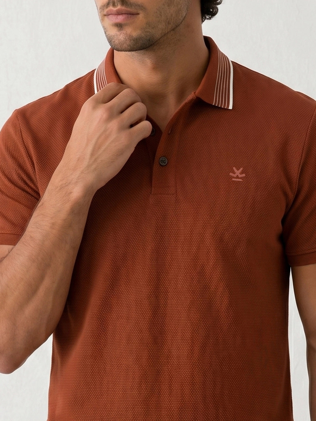 Slim Fit Tipping Collar Polo T-Shirt | Maroon