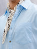 Solid Cotton Slub Shirt | Blue