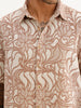 Classic Comfort Fit Jacquard Shirt | Brown