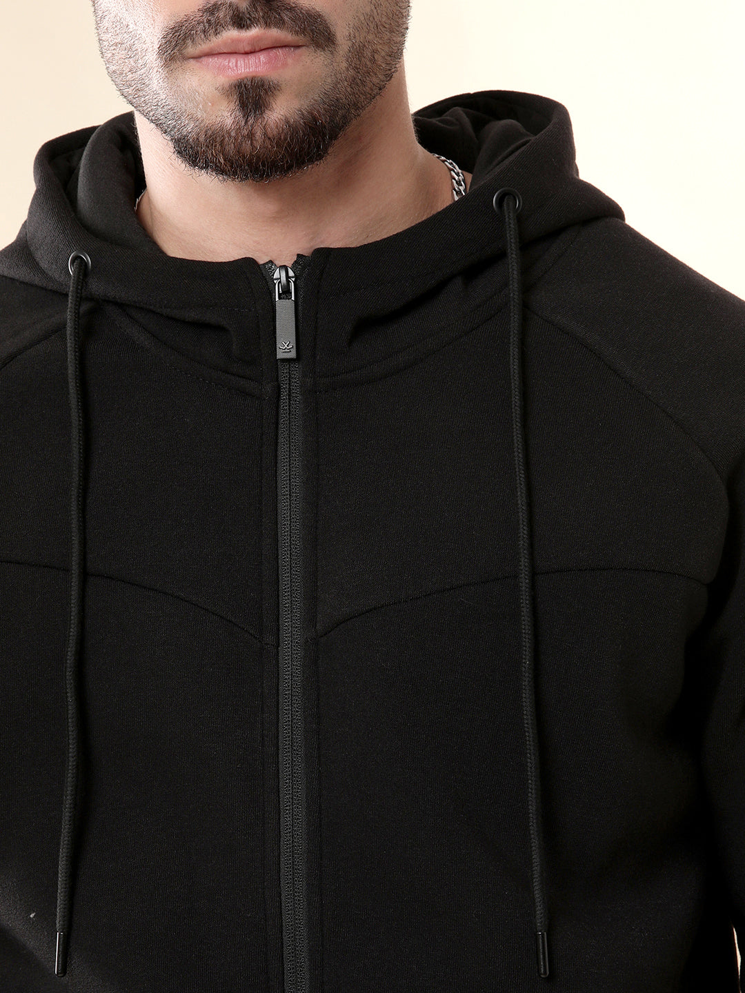 Bold Black Fleece Hoodie