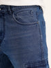 Relaxed Fit Cargo Denim Jeans | Blue